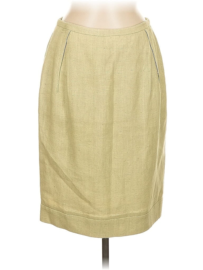 Akris Punto Solid Tan Green Casual Skirt Size 8 - photo 1