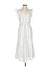 Ann Taylor LOFT Stripes White Casual Dress Size 2 - photo 1