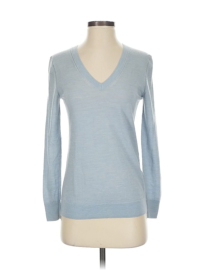 Pre-owned Banana Republic Wool Pullover Sweater In Blue