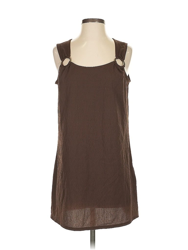 Pre-owned Croft & Barrow Sleeveless Top Brown Halter Neckline Tops