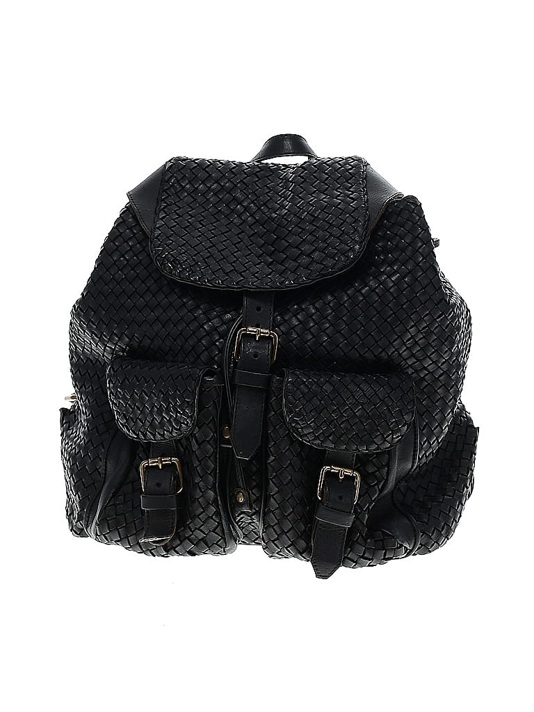 Officine Creative Black Leather Backpack One size - photo 1