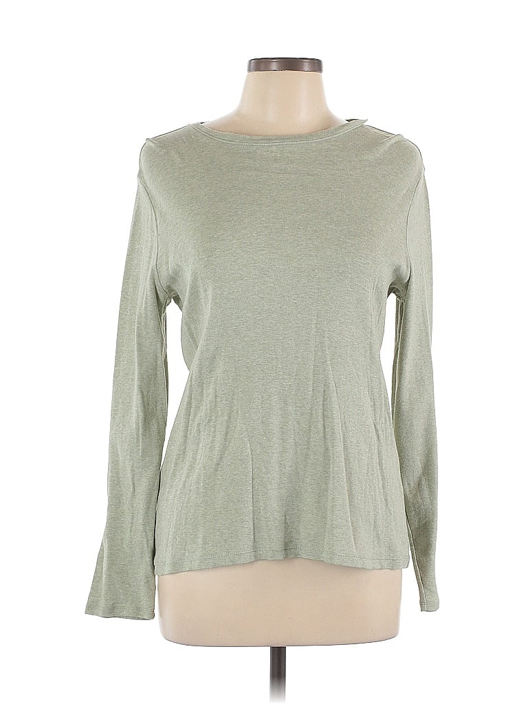 Pre-owned Ann Taylor Factory Long Sleeve T-shirt In Gray