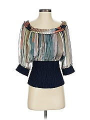 Catherine Malandrino 3/4 Sleeve Silk Top