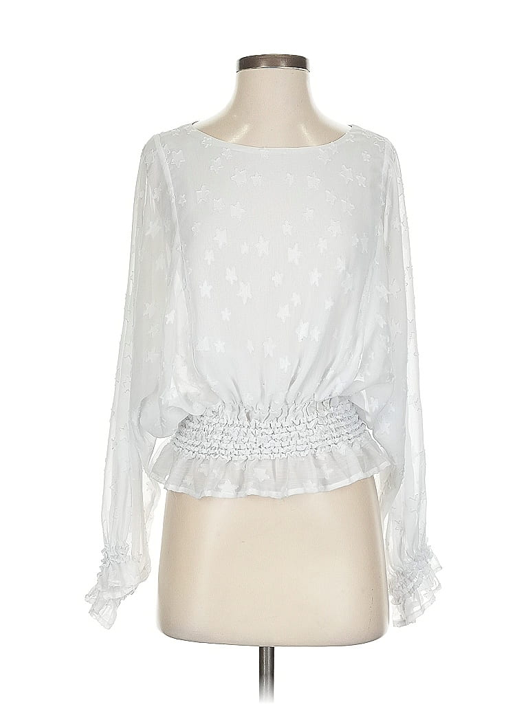 Pre-owned The Impeccable Pig Long Sleeve Blouse In White