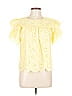 Catherine Malandrino 100% Cotton Yellow Short Sleeve Blouse Size L - photo 1