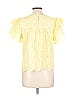 Catherine Malandrino 100% Cotton Yellow Short Sleeve Blouse Size L - photo 2