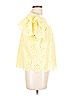 Catherine Malandrino 100% Cotton Yellow Short Sleeve Blouse Size L - photo 4