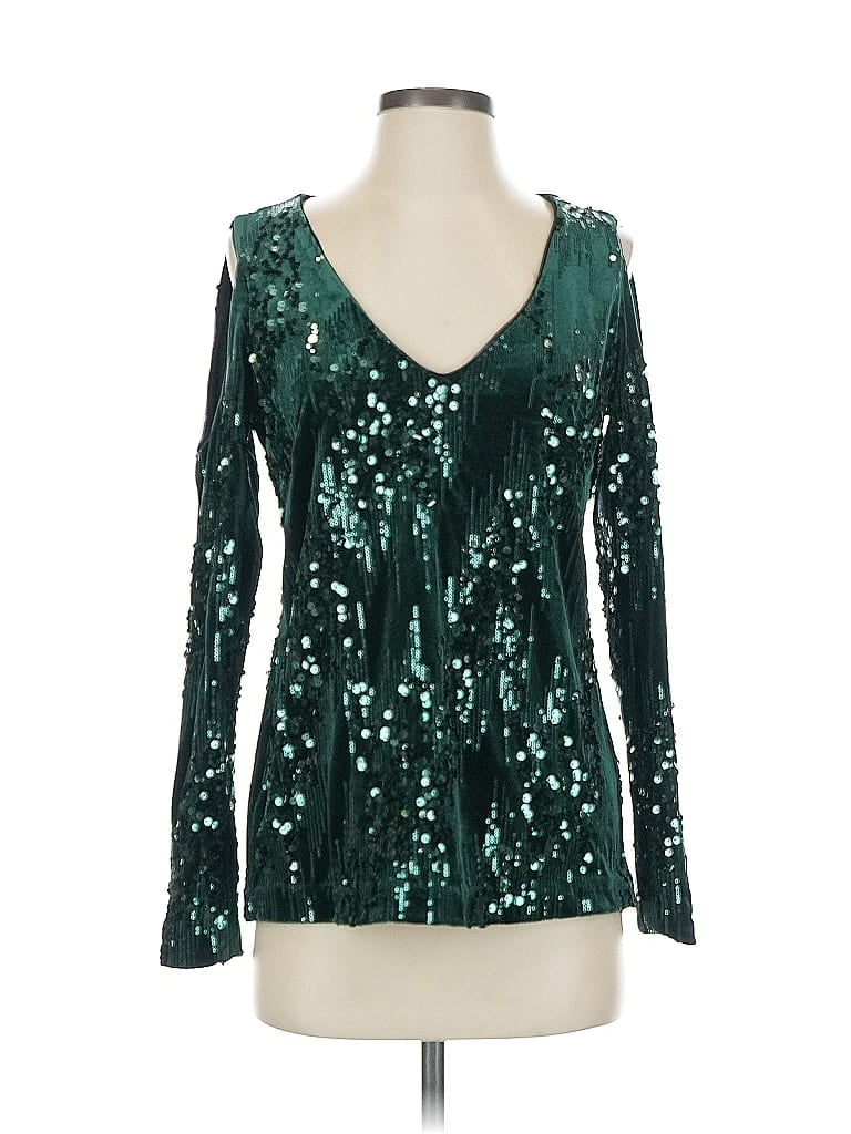 Alexia Admor Teal Long Sleeve Top Size S - photo 1