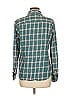 Natural Reflections 100% Cotton Plaid Teal Long Sleeve Button-Down Shirt Size M - photo 2