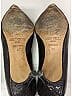 Jimmy Choo Black Gray Embossed Lizard Heels Size EU 39 - photo 12