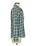 Natural Reflections 100% Cotton Plaid Teal Long Sleeve Button-Down Shirt Size M - photo 4
