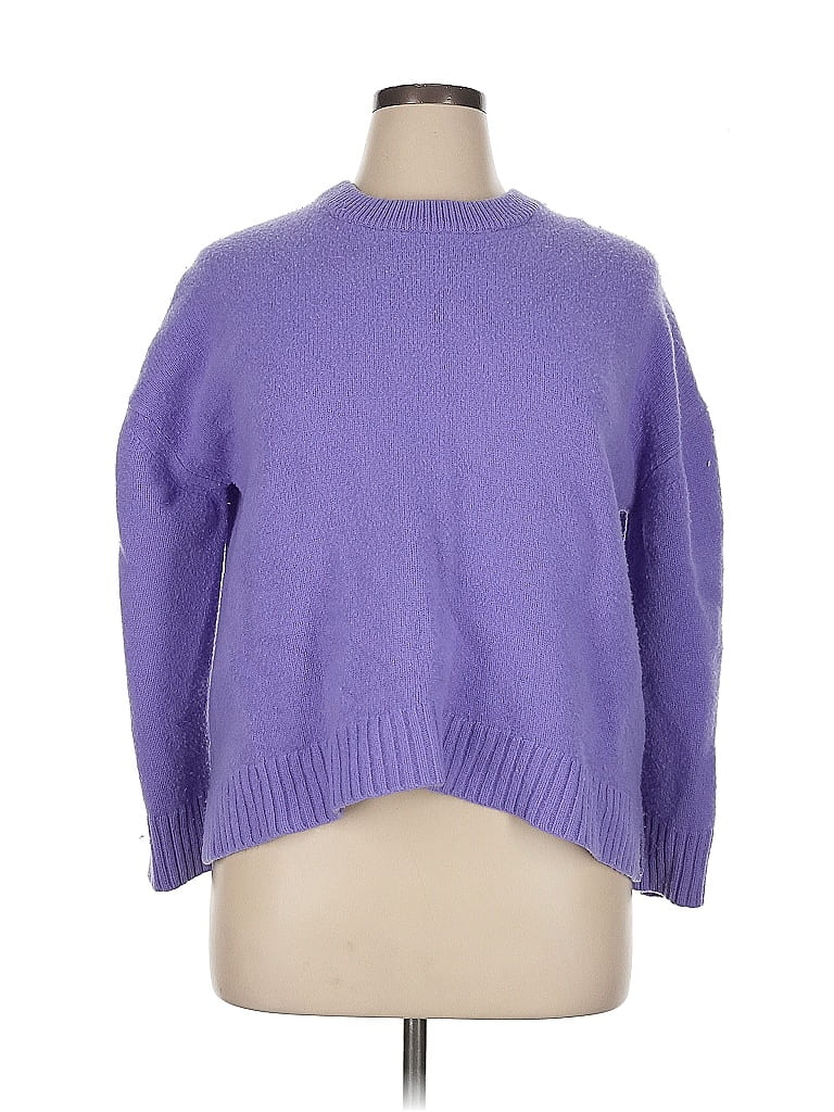 A.L.C. Solid Purple Wool Pullover Sweater Size XL - photo 1