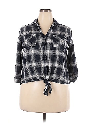 Fortune + Ivy 3/4 Sleeve Button-Down Shirt (view 1)