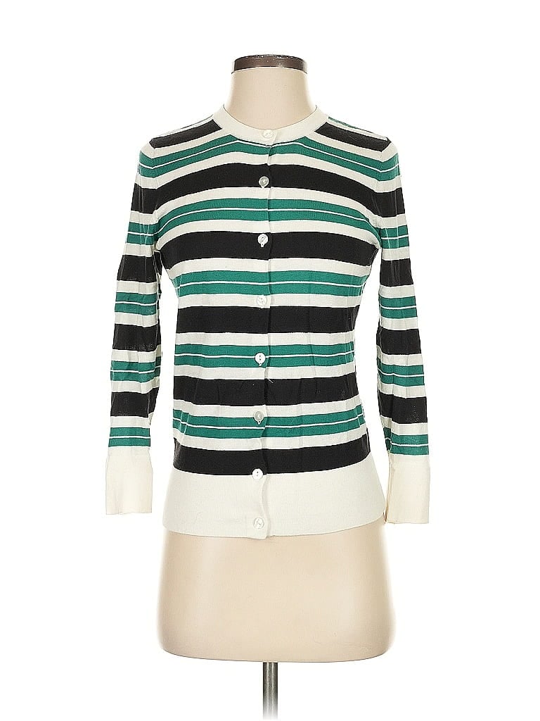 Pre-owned Ann Taylor Factory Cardigan Sweater In Green