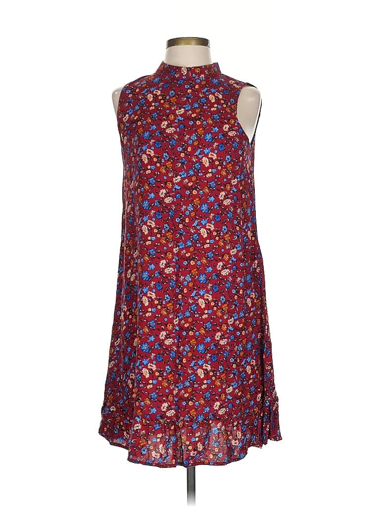 Charming Charlie 100% Viscose Paisley Burgundy Casual Dress Size S - photo 1