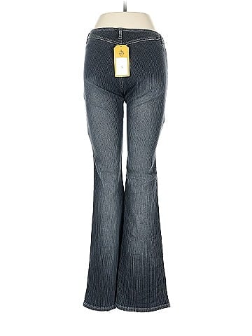 Angels Gray Striped Flared Jeans Style (view 2)