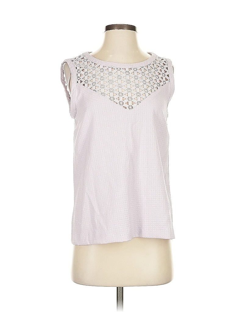 Pre-owned Bandolera Sleeveless Top White Crew Neck Tops