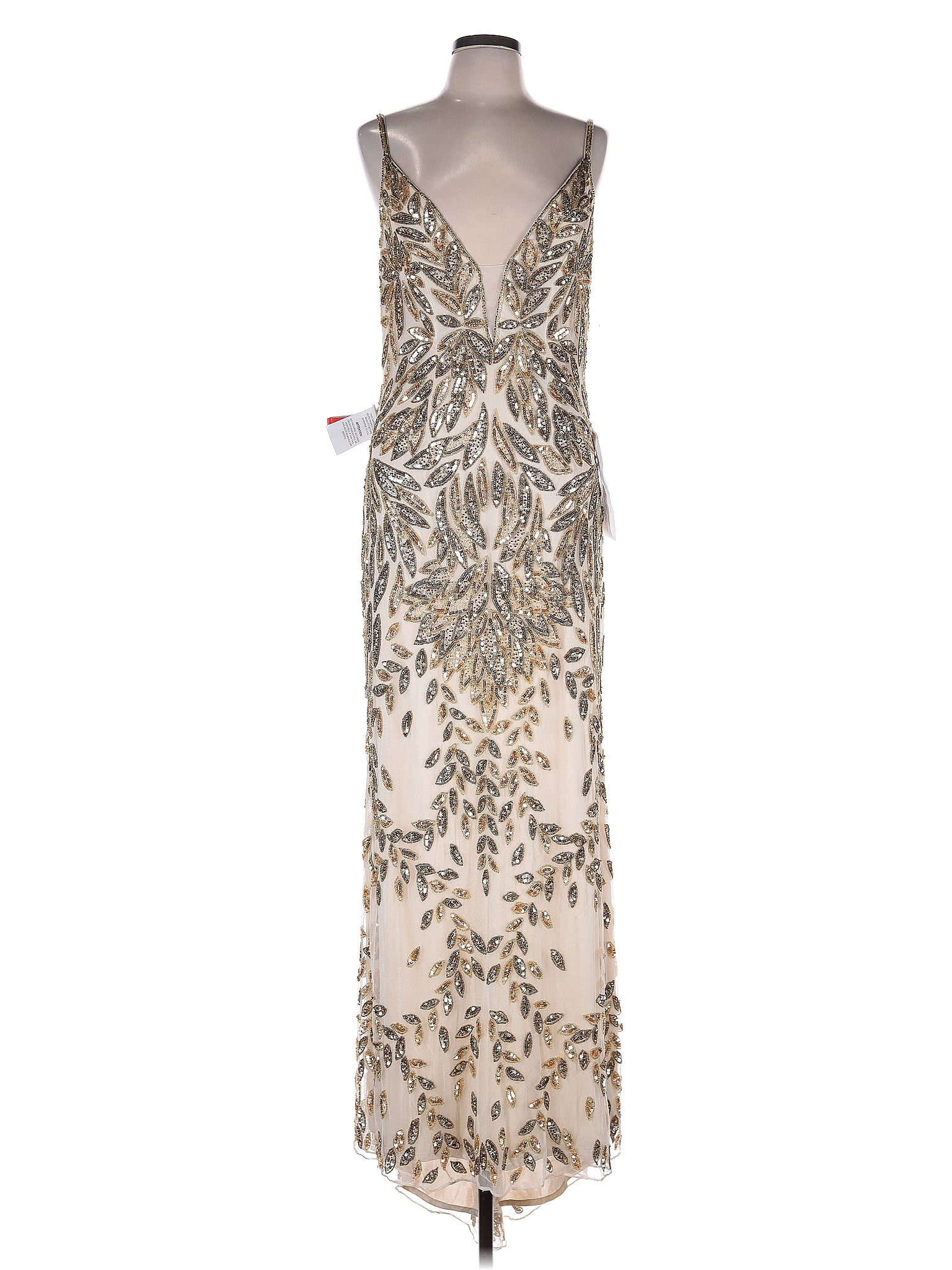 Mcduggal Couture 100% Nylon Silver Cocktail Dress Size 10