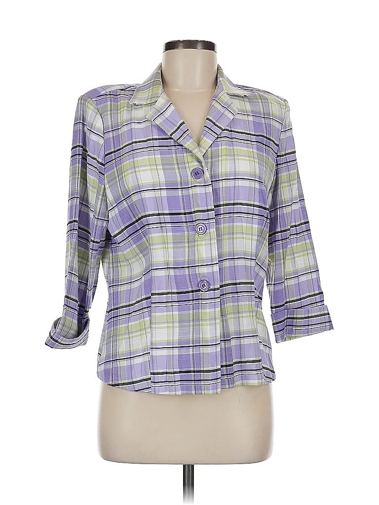 Pre-owned Dressbarn Blazer Jacket In Purple