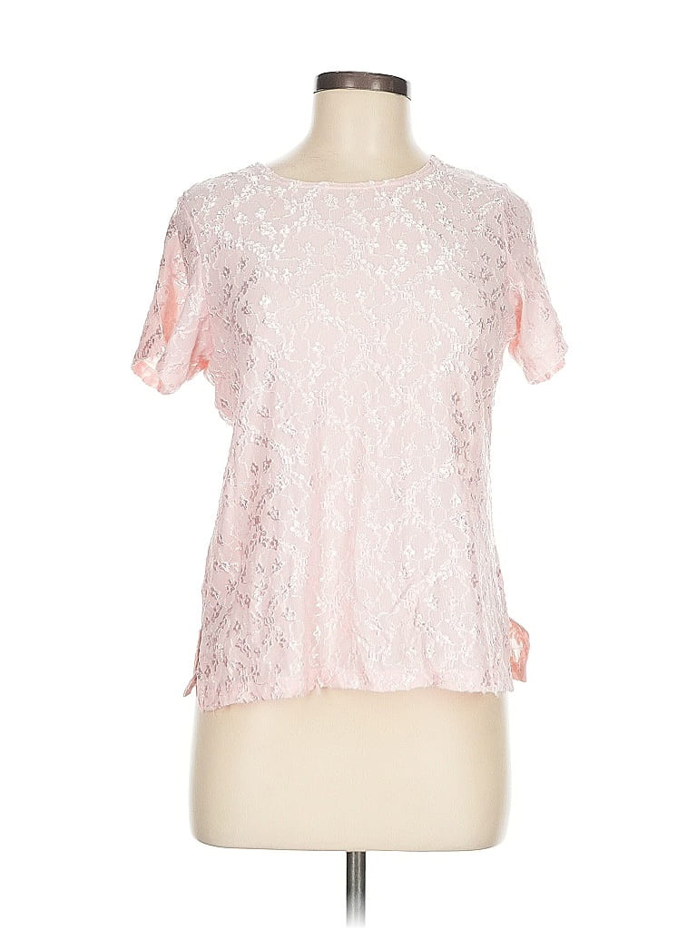 Pre-owned Notations Short Sleeve Blouse In Pink