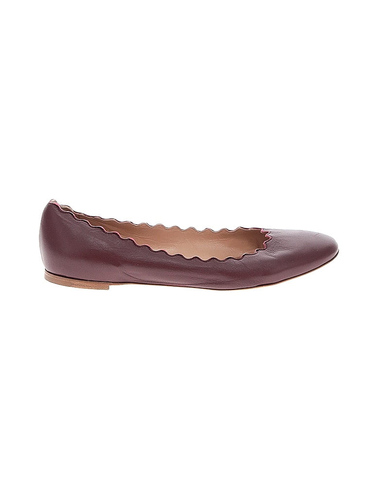 Chloé Burgundy Flats Size EU 39 1/2 - photo 1