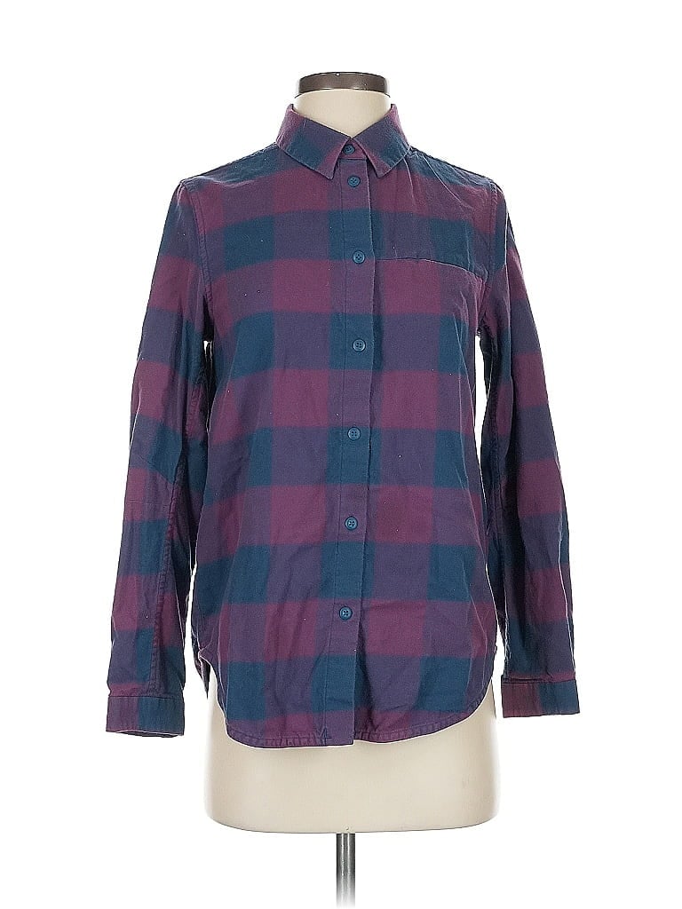 Pre-owned Lululemon Athletica Long Sleeve Button Down Shirt In Purple