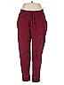 Crown & Ivy 100% Cotton Solid Burgundy Casual Pants Size L - photo 1
