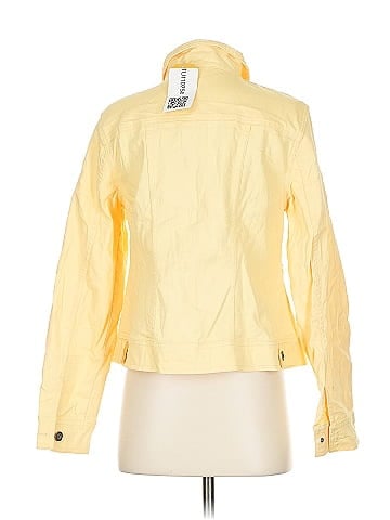 Christopher & Banks Yellow Classic Button-Down Jacket (view 2)