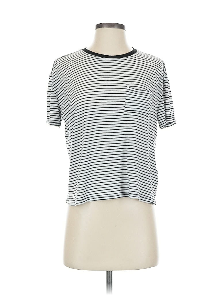 Volcom Stripes Silver Short Sleeve T-Shirt Size S - photo 1