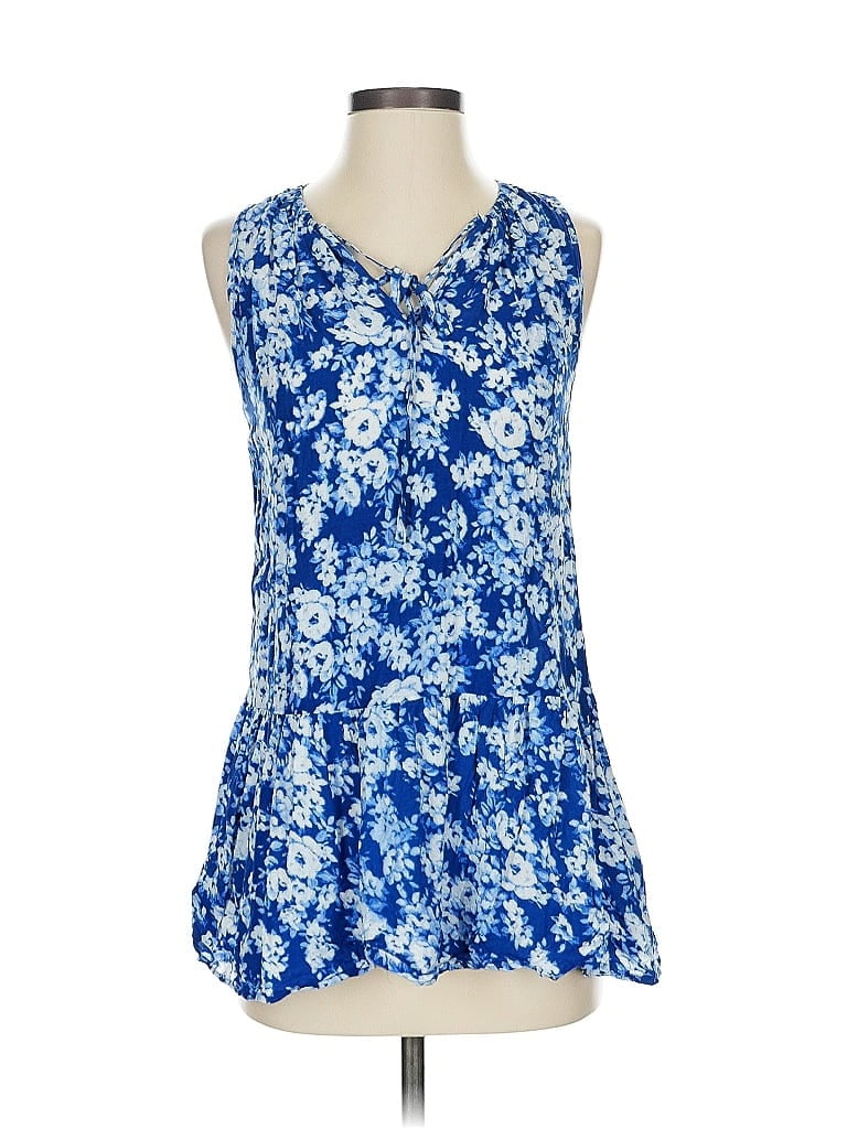 RACHEL ZOE TJX Pre-owned Sleeveless Blouse In Blue