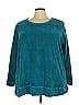 Woman Within 100% Polyester Teal Pullover Sweater Size 26 - photo 1