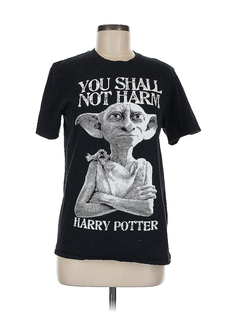 Harry Potter 100% Cotton Black Short Sleeve T-Shirt Size M - photo 1