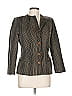 Giorgio Armani 100% Cupro Houndstooth Gray Yellow Blazer Size 10 - photo 1