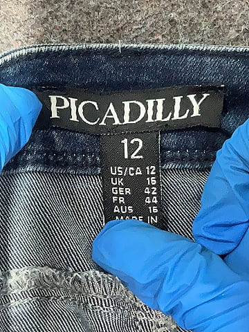Picadilly Fashions Argyle Blue Blue Embellished Piccadilly Denim Jeans Size 12
