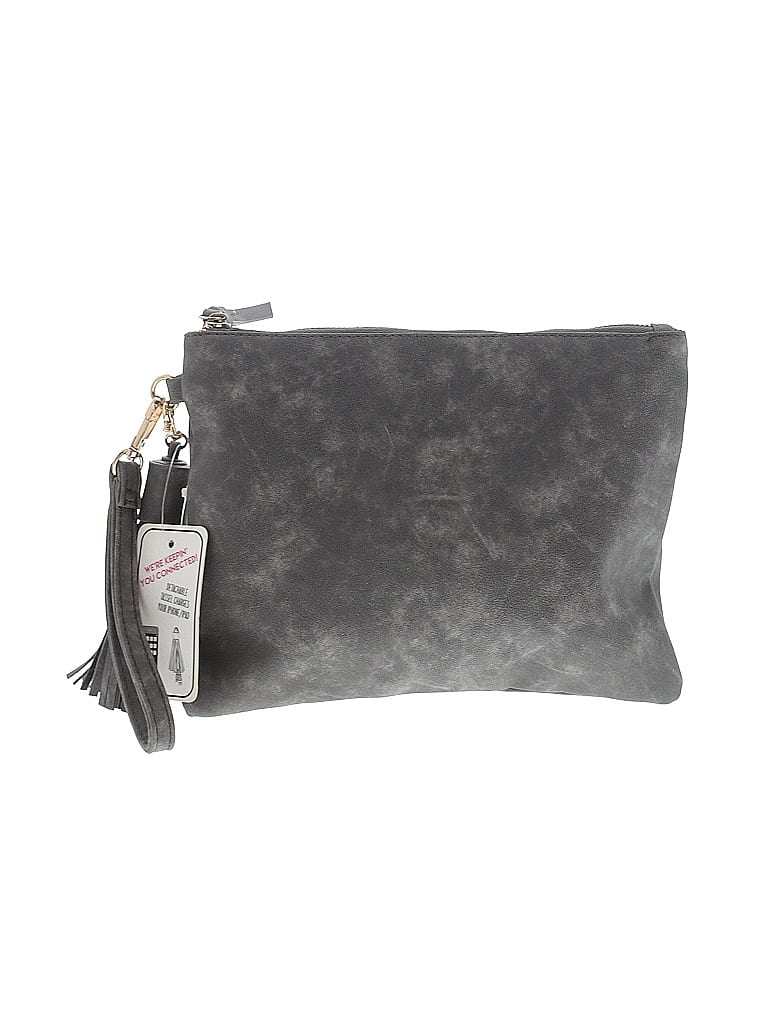 Pre-owned Assorted Brands Wristlet In Gray