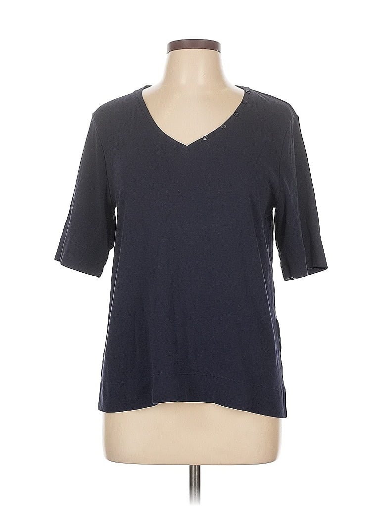 Pre-owned Chico's 3/4 Sleeve T-shirt In Gray