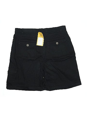 Marie Claire Black Cargo Shorts with Pockets (view 2)