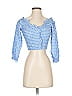 Zara Blue 3/4 Sleeve Blouse Size XS - photo 1
