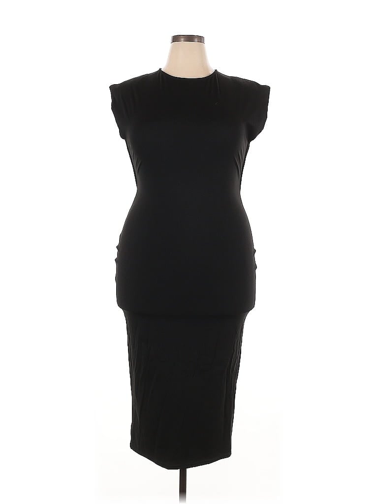 Fashion Nova Solid Black Cocktail Dress Size 2X - photo 1