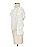 Allison 100% Polyester Ivory White Short Sleeve Blouse Size XS - photo 5
