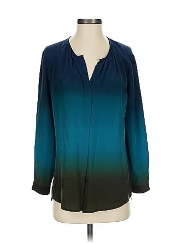 Ecru Long Sleeve Silk Top (view 1)
