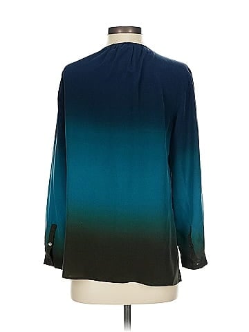 Ecru Long Sleeve Silk Top (view 2)