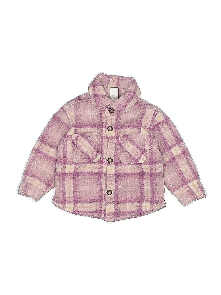 Carter's 100% Polyester Plaid Pink Coat 12-18 MO / 18 MO - photo 1