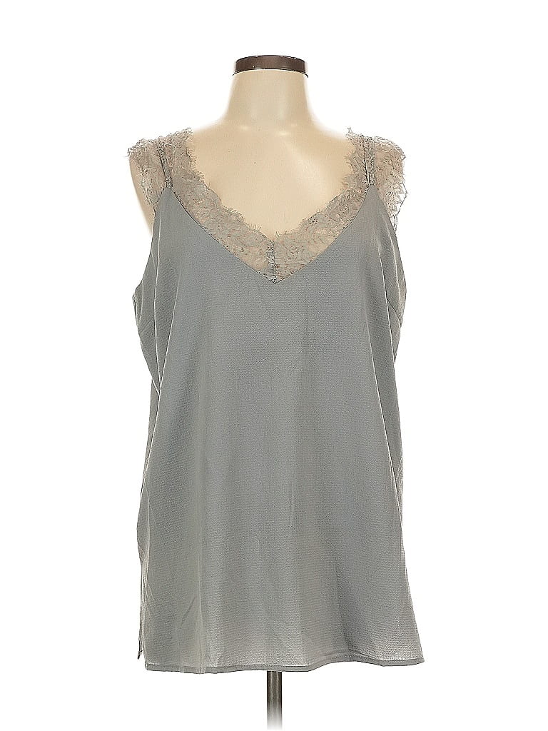 Umgee Gray Sleeveless Blouse Size L - photo 1