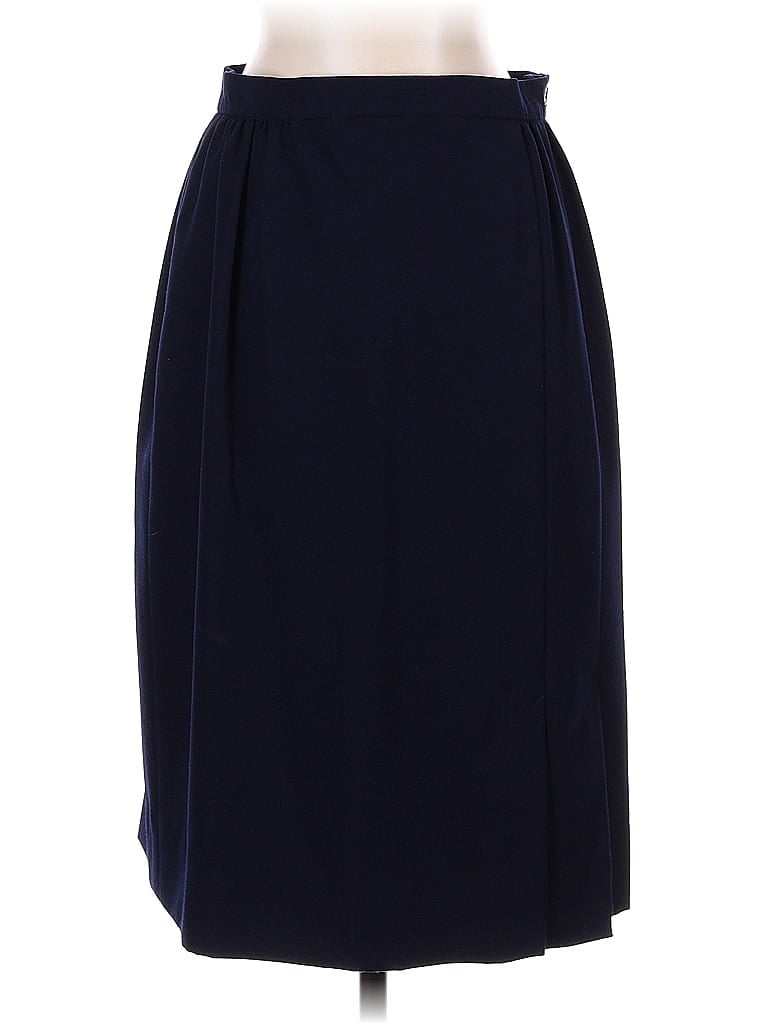 Pre-owned Jaeger Wool Skirt In Blue