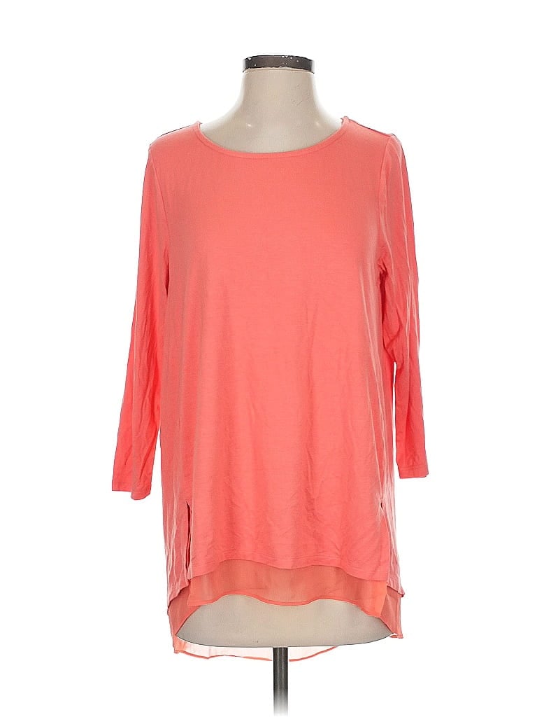 Soft Surroundings Orange 3/4 Sleeve Top Size S - photo 1