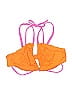 Shade & Shore Solid Orange Swimsuit Top Size L - photo 1
