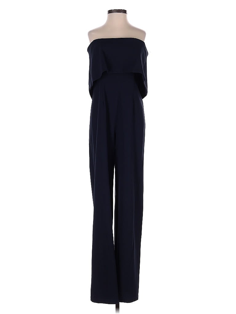 ML Monique Lhuillier Solid Blue Jumpsuit Size 4 - photo 1