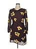 A.L.C. 100% Polyester Print Brown Casual Dress Size 14 - photo 1