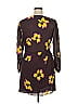 A.L.C. 100% Polyester Print Brown Casual Dress Size 14 - photo 2